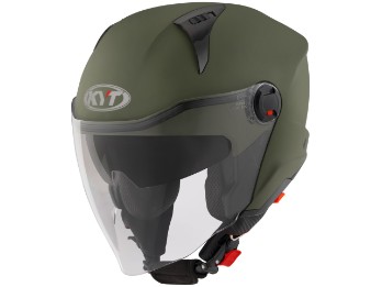 D-City Plain Motorradhelm (Grünmatt)