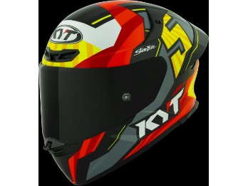 TT-REVO Integralhelm Flux E06 (Rot/Schwarz/Gelb/Grau)