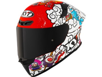 TT-Revo Sushi Time Motorradhelm (Rot/Weiß/Schwarz)