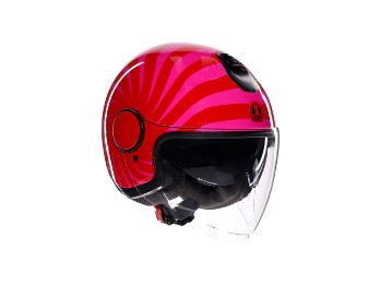 Eteres Tropea Motorradhelm (Rot/Pink)
