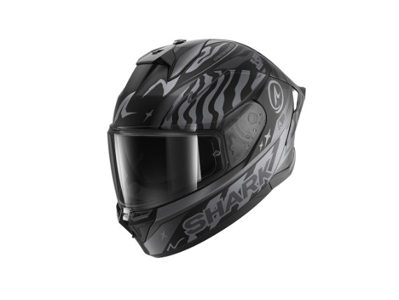 Shark Skwal Cup Speed-Fancy Motorradhelm (schwarzmatt / anthrazit / silber)