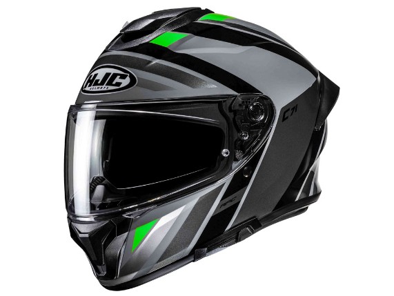 HJC C71 Faber Integralhelm (schwarz / grau / grün)