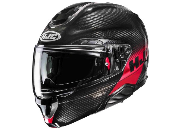 HJC RPHA 91 Carbon Elig Klapphelm (schwarz / carbon / rot)