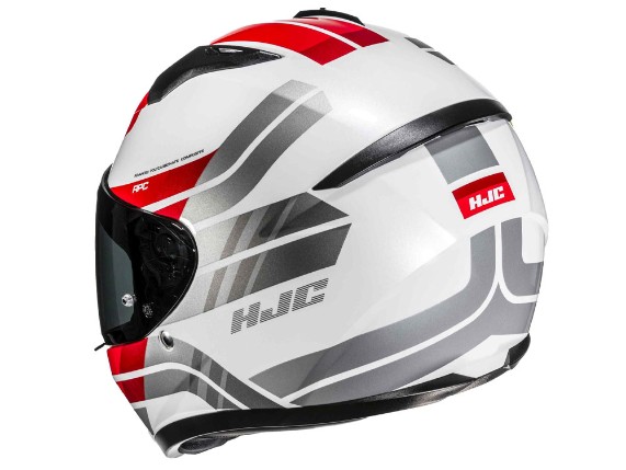 HJC C10 Hiper Integralhelm (weiß / rot / silber)