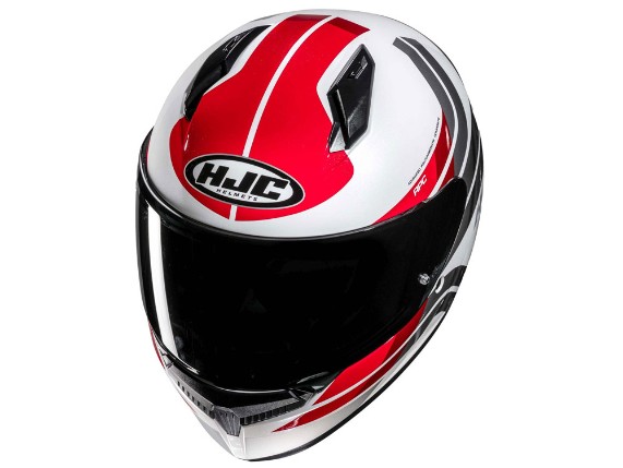 HJC C10 Hiper Integralhelm (weiß / rot / silber)