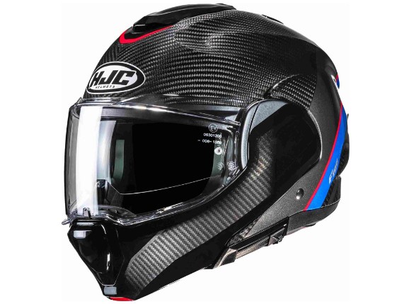 HJC F100 Carbon Stan MC1 Klapphelm (schwarz / rot / blau)