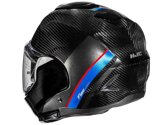 HJC F100 Carbon Stan MC1 Klapphelm (schwarz / rot / blau)