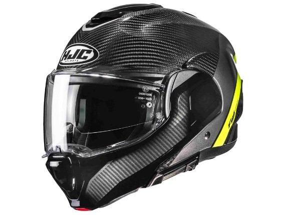 HJC F100 Carbon Stan MC1 Klapphelm (schwarz / gelb)