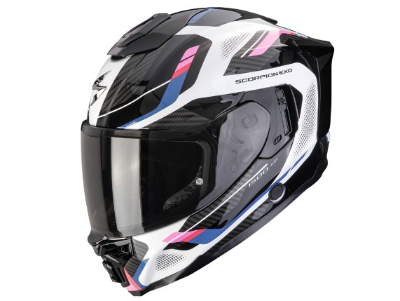 Scorpion Exo-1500 Air Sleek Helm schwarz/weiß/pink