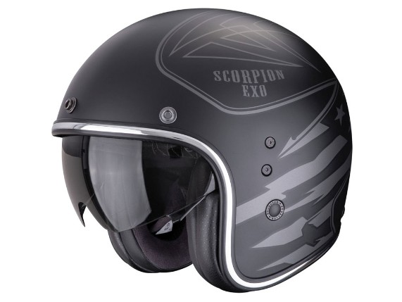 Scorpion Belfast Evo Dawg Jethelm schwarz/grau 