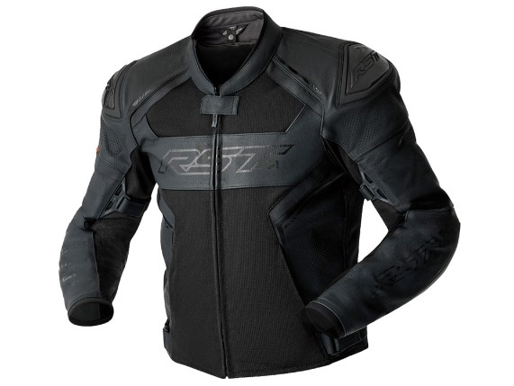 RST S1 Mesh D3O Leder Motorradjacke (schwarz)