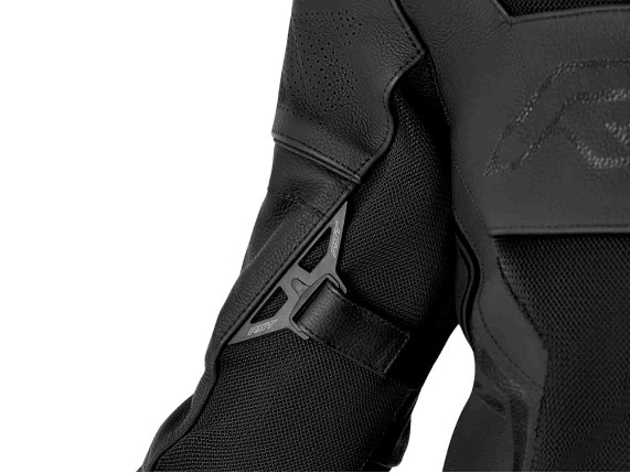 RST S1 Mesh D3O Leder Motorradjacke (schwarz)