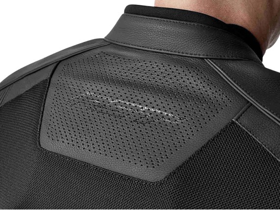 RST S1 Mesh D3O Leder Motorradjacke (schwarz)