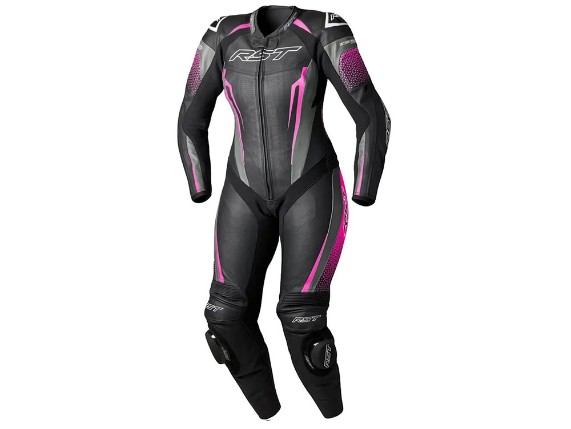 RST Tractech Evo D3O einteilige Lederkombi Damen (schwarz / pink)