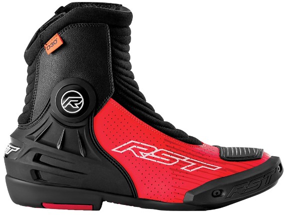 RST Tractech Evo D3O Short perforierte Motorradstiefel (schwarz / rot)