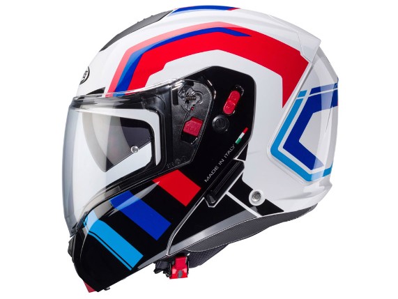 Caberg Horus X Klapphelm (weiß / schwarz / blau / rot)