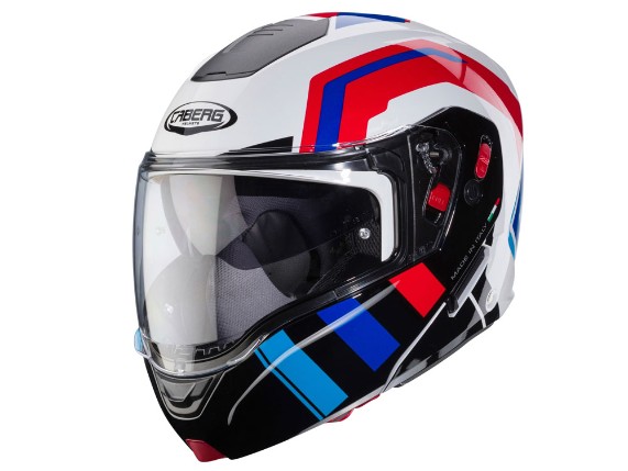Caberg Horus X Klapphelm (weiß / schwarz / blau / rot)