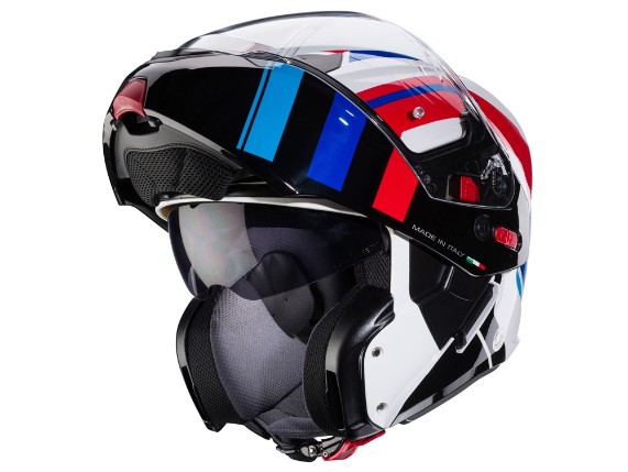 Caberg Horus X Klapphelm (weiß / schwarz / blau / rot)