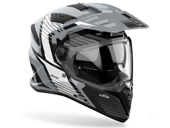 Airoh Bandit Spicy Endurohelm (grau / schwarz/ weiß)