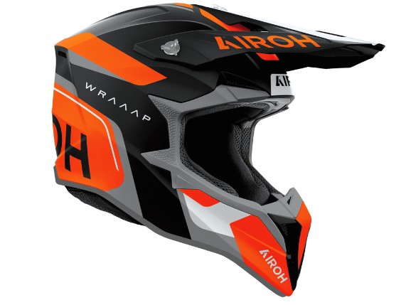 Airoh Wraaap Conquer Motocrosshelm (schwarz / grau / orange)