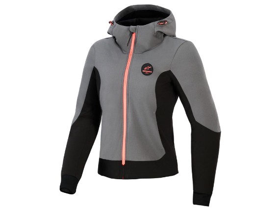Alpinestars Stella Radium Tech Zip Motorrad Hoodie Damen (grau / schwarz)