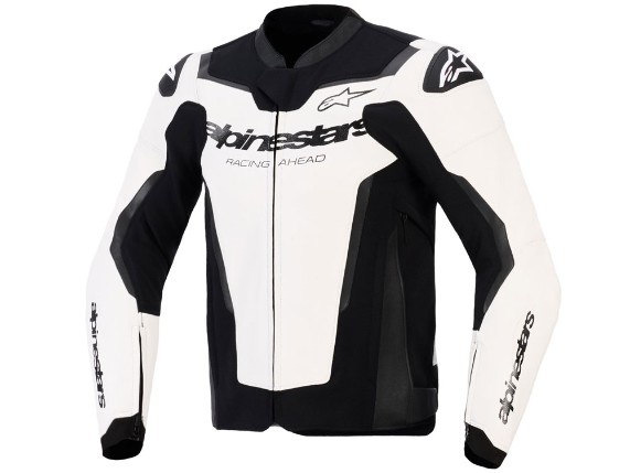 Alpinestars GP Force V2 Leder Motorradjacke (schwarz / weiß)