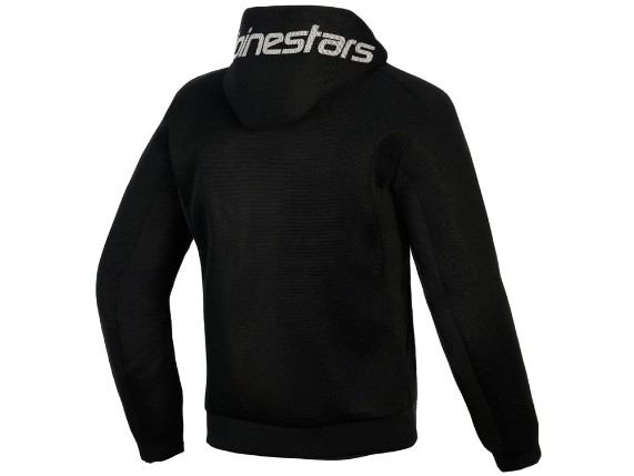 Alpinestars Chrome Superairflow Motorrad Zip Hoodie (schwarz / grau / weiß)