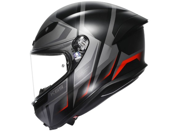 AGV K6 S Karve Integralhelm (schwarz / grau / rot)