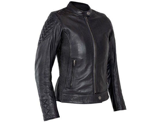 John Doe Adina Leder Motorradjacke Damen (schwarz)