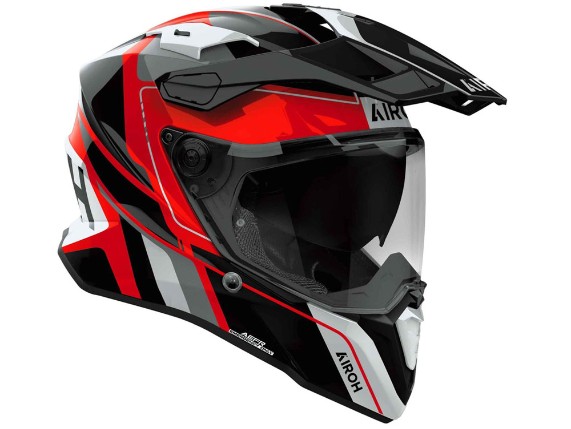 Airoh Commander 2 Skip Motorradhelm (schwarz / weiß / rot)