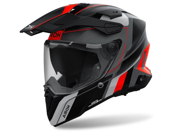 Airoh Commander 2 Skip Motorradhelm (schwarz / grau / orange)