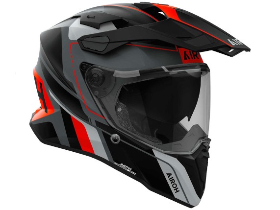 Airoh Commander 2 Skip Motorradhelm (schwarz / grau / orange)