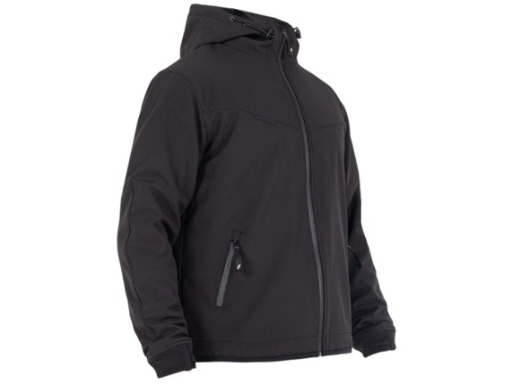 John Doe V3 XTM Softshell Ripstop Motorrad Hoodie (schwarz)