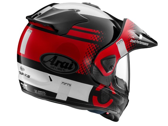 Arai Tour-X5 Print Adventure Endurohelm (schwarz / rot / weiß)