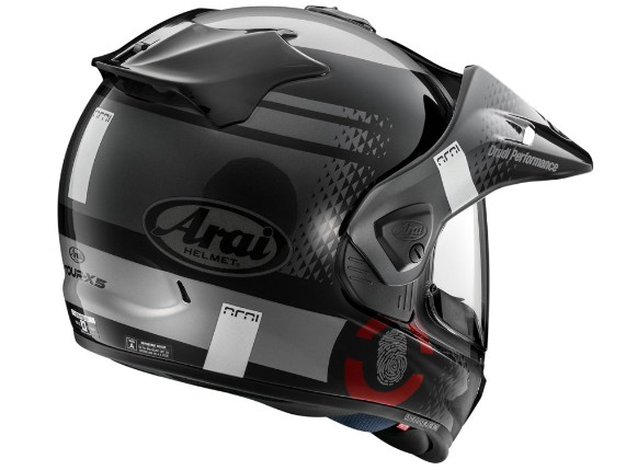 Arai Tour-X5 Print Adventure Endurohelm (schwarz / grau)