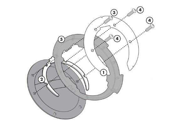 BF02, Tankbefestigung Givi für Tankrucksac
