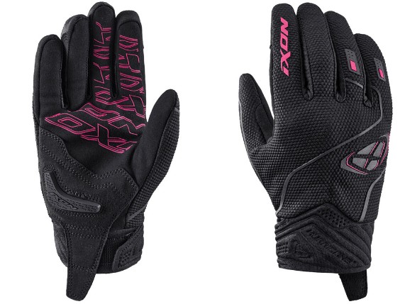 Ixon Hurricane 2 Motorradhandschuhe Damen (schwarz / pink)