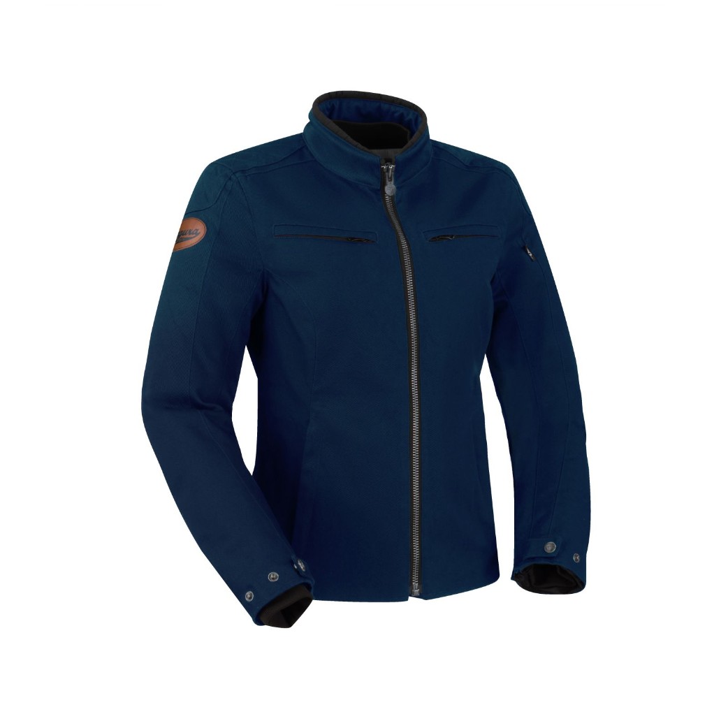 Motorradjacke GARRISON LADY blau navy für Damen wasserdicht mit Thermofutter CE A