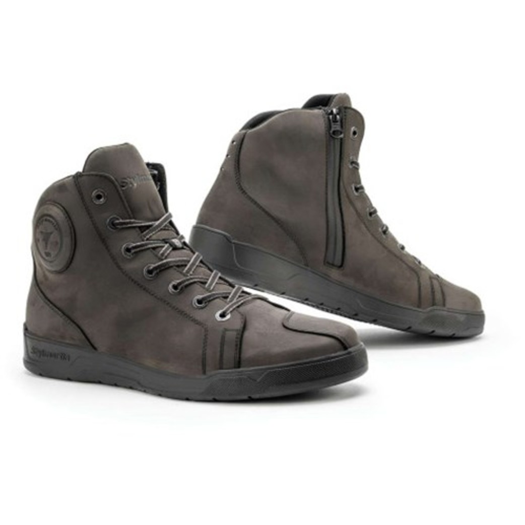 Tank WP ash Motorrad-Sneaker CE wasserdicht Nubuk-Leder D3O