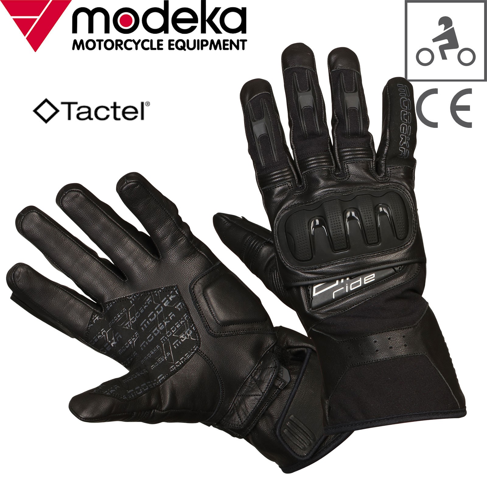 Modeka Aras Handschuh schwarz Motorradhandschuh Leder 