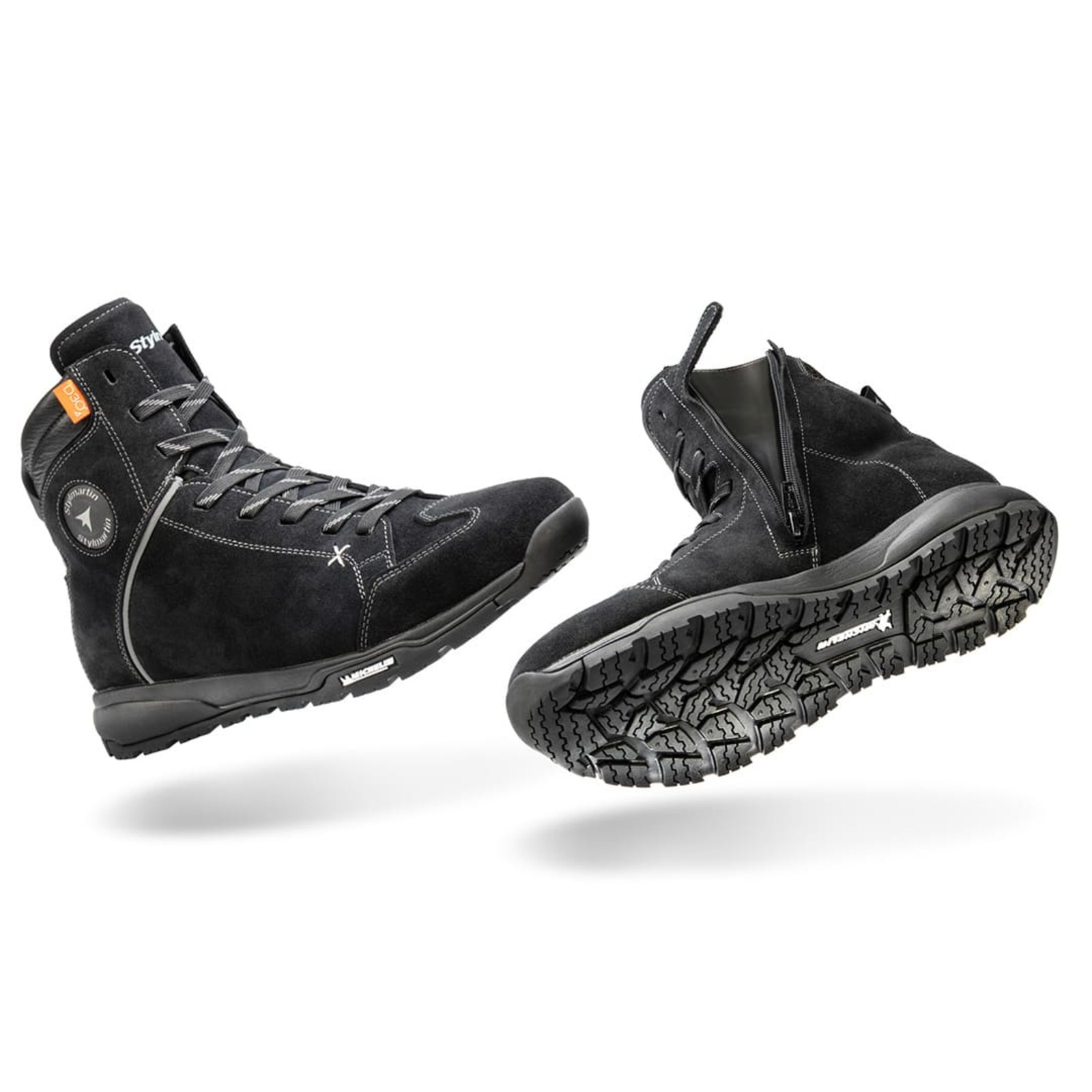 ZED WP schwarz Motorradschuhe CE Sneaker wasserdicht Leder D3O 