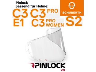 Visier Schuberth C3 C3 Pro C3 Lady S2 S2 Sport klar Pinlock vorbereitet 