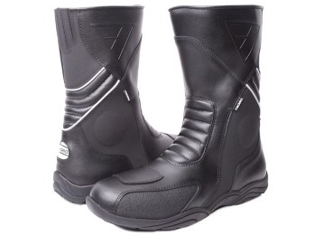 Stiefel Assen Evo schwarz Leder Hipora 3M wasserdicht CE Verstärkungen