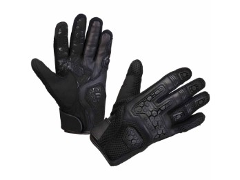 Dracon Mesh schwarz Motorradhandschuhe CE Leder Grip atmungsaktiv Touchscreen-kompatibel