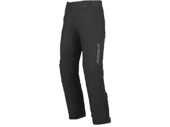 Hydroflex schwarz Regenhose Motorrad atmungsaktiv wasserdicht elastisch mit langem Reißverschluss