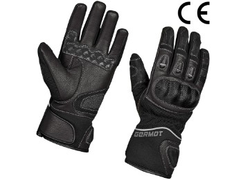 Handschuhe Miami Pro schwarz Sommer Stretcheinsätze CE ergonomisch lange Stulpe