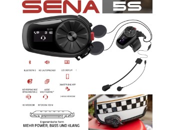Headset 5S Einzelset Bike-to-Bike Intercom Bluetooth 5 HD-Lautsprecher