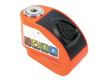 Alarm Bremsscheibenschloss KD6 fluo orange mit 6mm Pin 120dB Protection Level 6