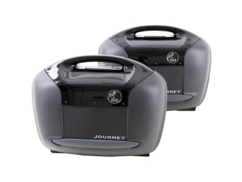 Journey 42 schwarz Seitenkoffer Set 2 x 40 Liter mit schwarzer Blende