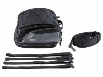 Street schwarz Hecktasche zur universellen Gurtbefestigung